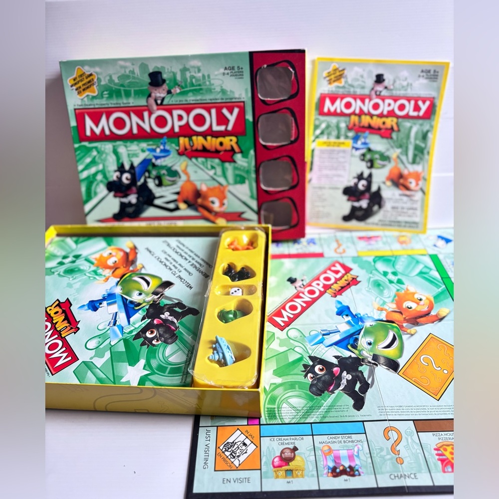 Monopoly Junior Board Game Hasbro Bilingual Complete